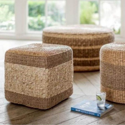 POUF 16'' SQ SEAGRASS 85014