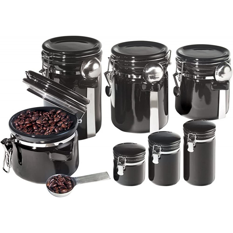 7 PC CANISTER SET BLACK 5341.3