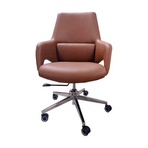 CHAISE DE BUREAU B85 COULEUR MARON LEATHER