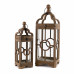 LANTERN (SET OF 2) 19.5''H, 28''H WOOD/GLASS 74328