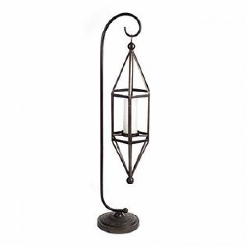 HANGING LANTERN W/STAND 45.5'' H METEL-ANT69032