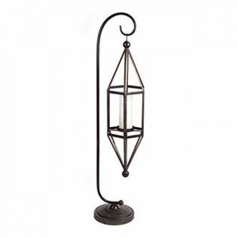 HANGING LANTERN W/STAND 45.5'' H METEL-ANT69032